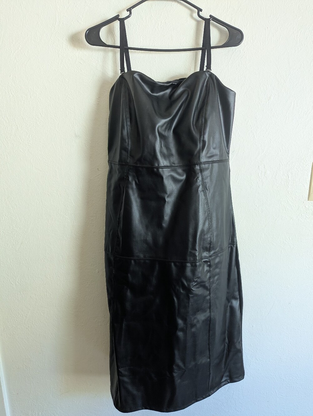 NWT Popilush Sculpting Faux Leather Dress Women's Size 3X - Picture 3 of 13